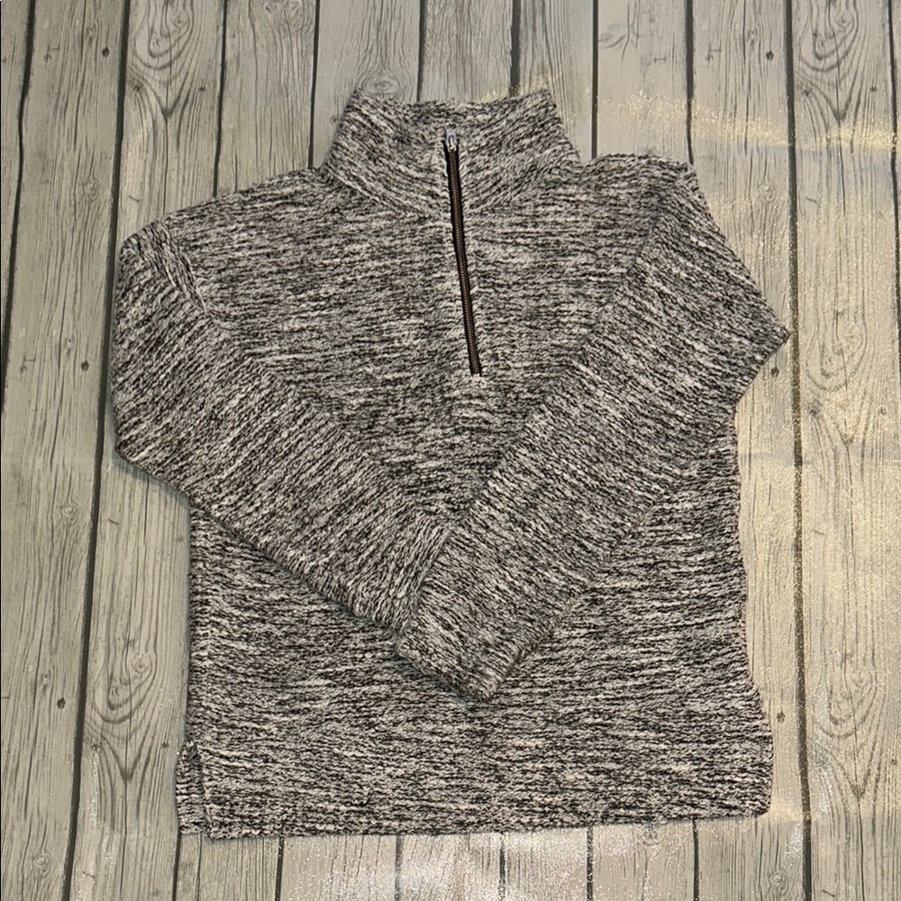 J. Crew Small Black & White Half-Zip Pullover